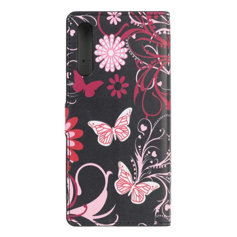 Étui Housse Huawei P Smart S Papillons Et Fleurs