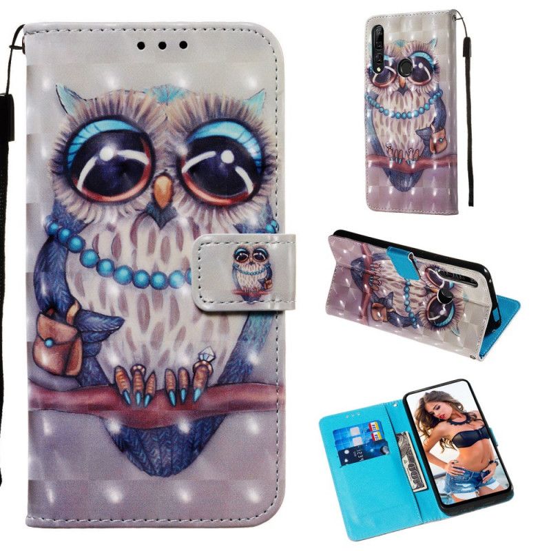 Housse Huawei P Smart Z / Honor 9x Miss Hibou À Lanière