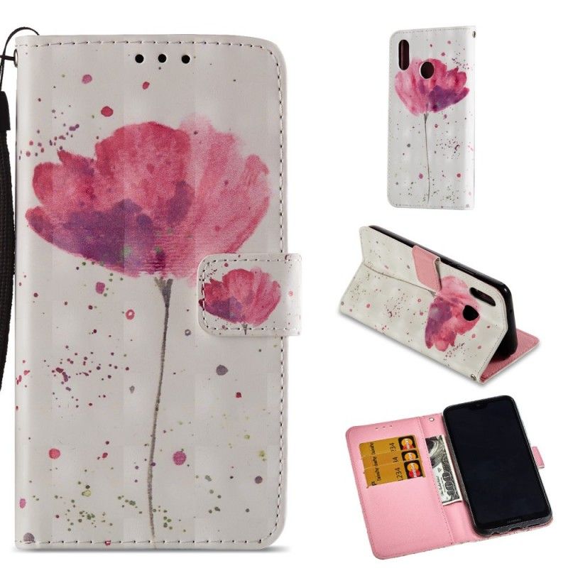 Housse Huawei P20 Lite Coquelicot Aquarelle 3d