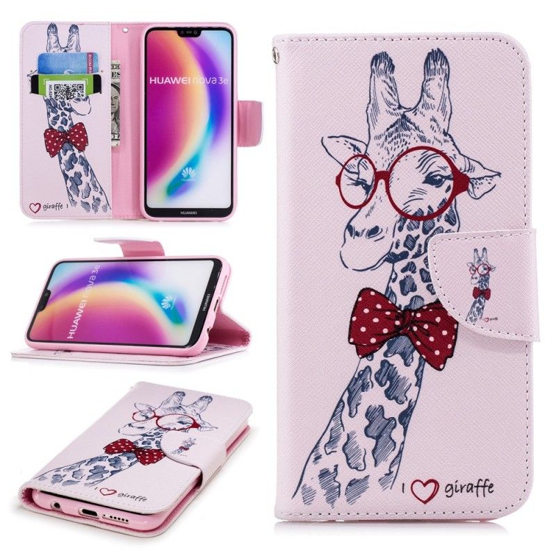 Housse Huawei P20 Lite Girafe Intello