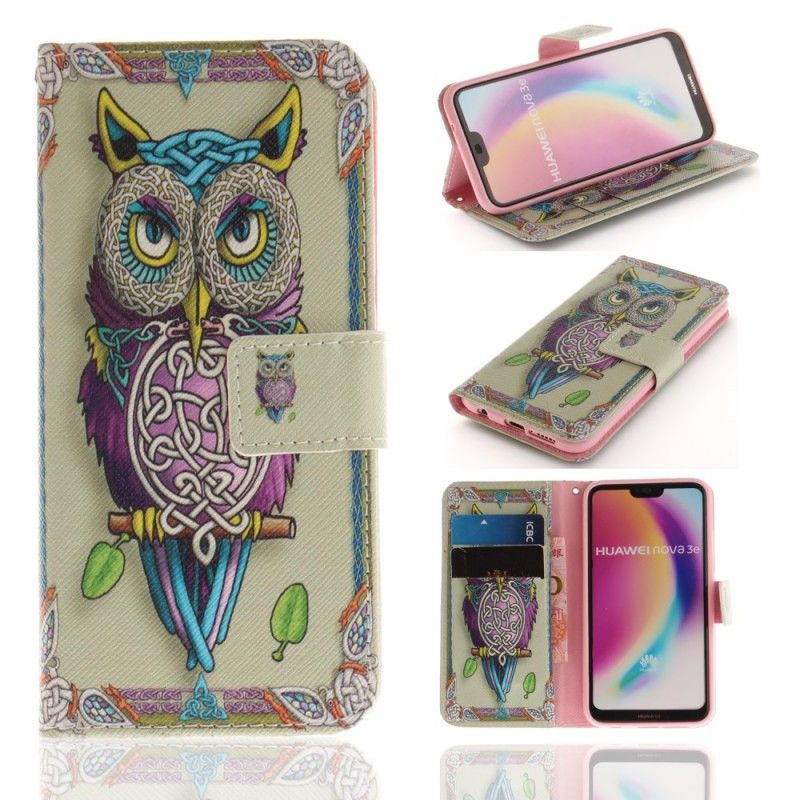 Étui Housse Huawei P20 Lite Hibou Tribal