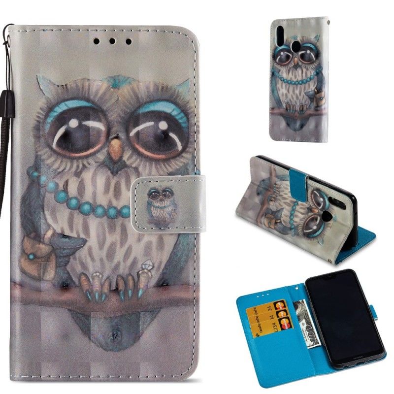 Housse Huawei P20 Lite Miss Hibou 3d