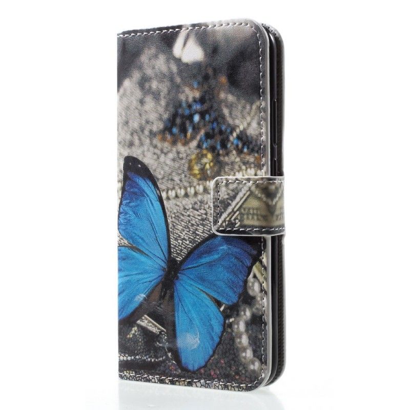 Housse Huawei P20 Lite Papillon Bleu