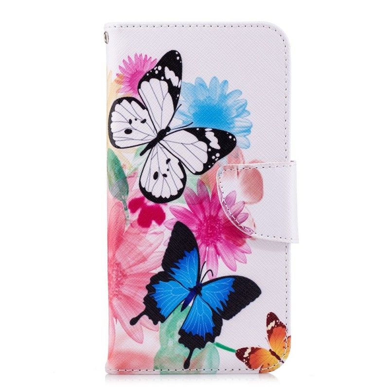 Housse Huawei P20 Lite Papillons Et Fleurs Peints