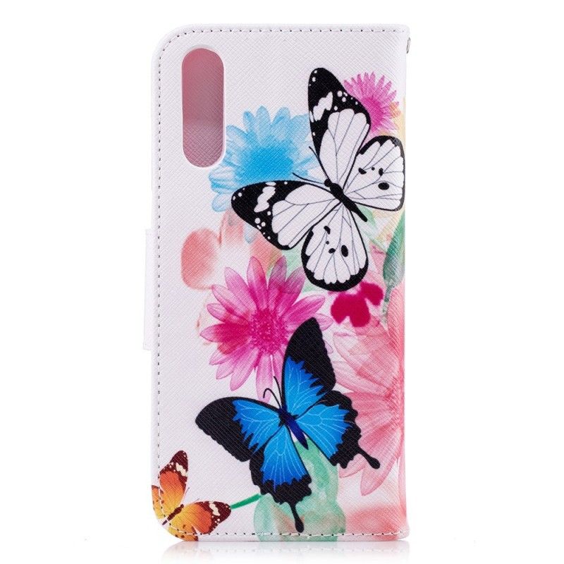 Housse Huawei P20 Papillons Et Fleurs Peints
