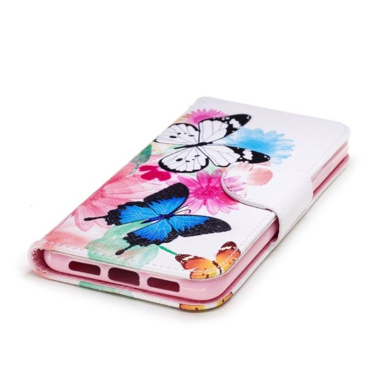 Housse Huawei P20 Papillons Et Fleurs Peints