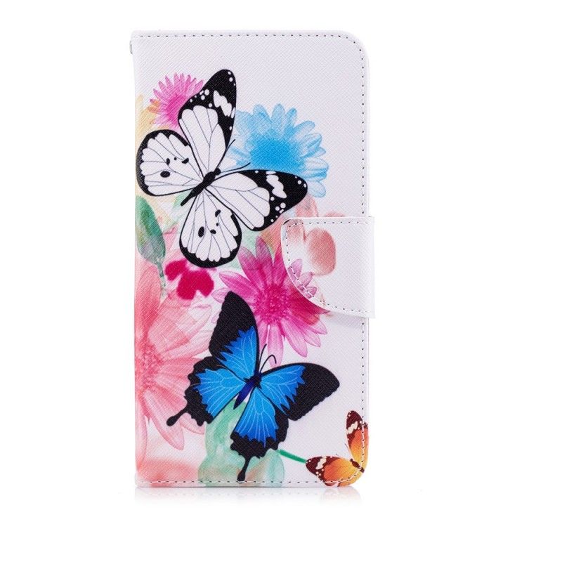 Housse Huawei P20 Pro Papillons Et Fleurs Peints