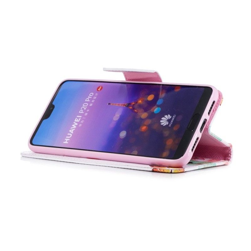 Housse Huawei P20 Pro Papillons Et Fleurs Peints