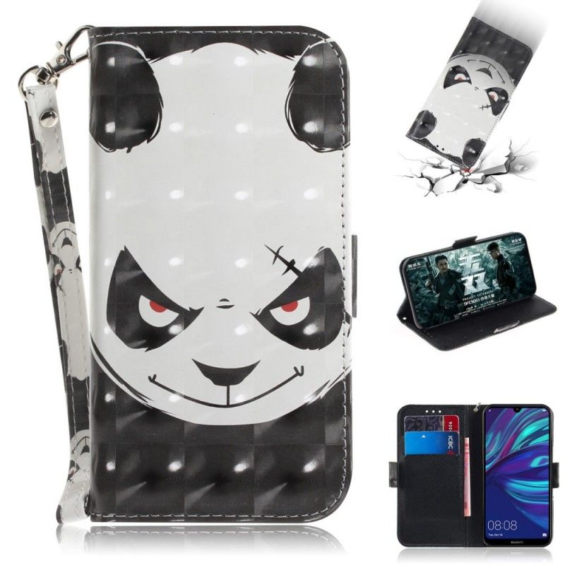 Étui Housse Huawei P30 Lite Angry Panda À Lanière