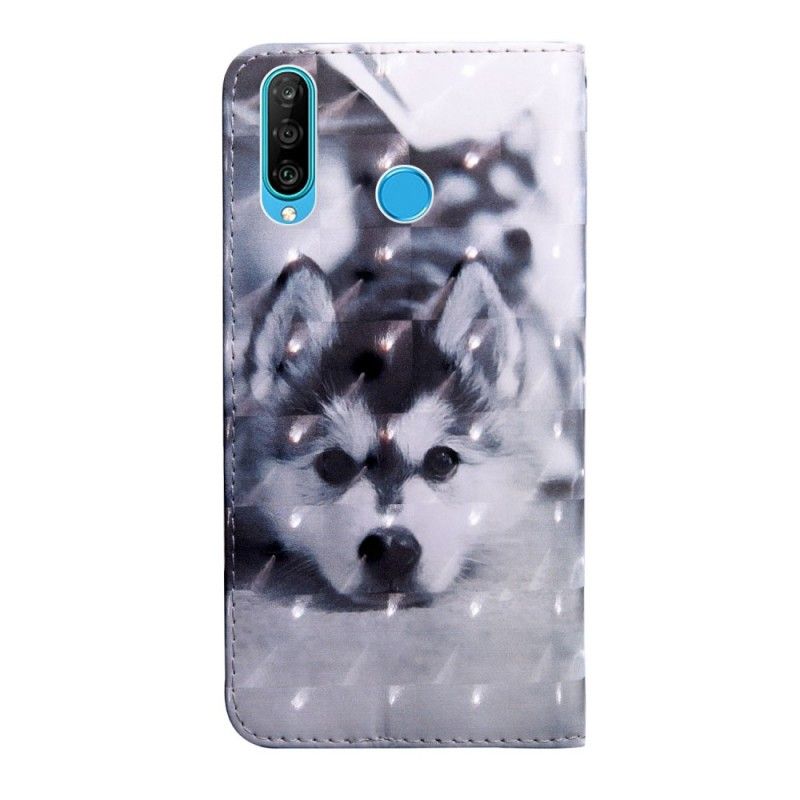 Housse Huawei P30 Lite Chien Noir Et Blanc