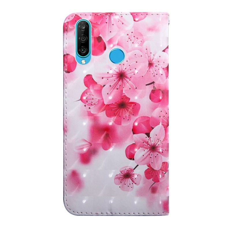 Étui Housse Huawei P30 Lite Fleurs Roses