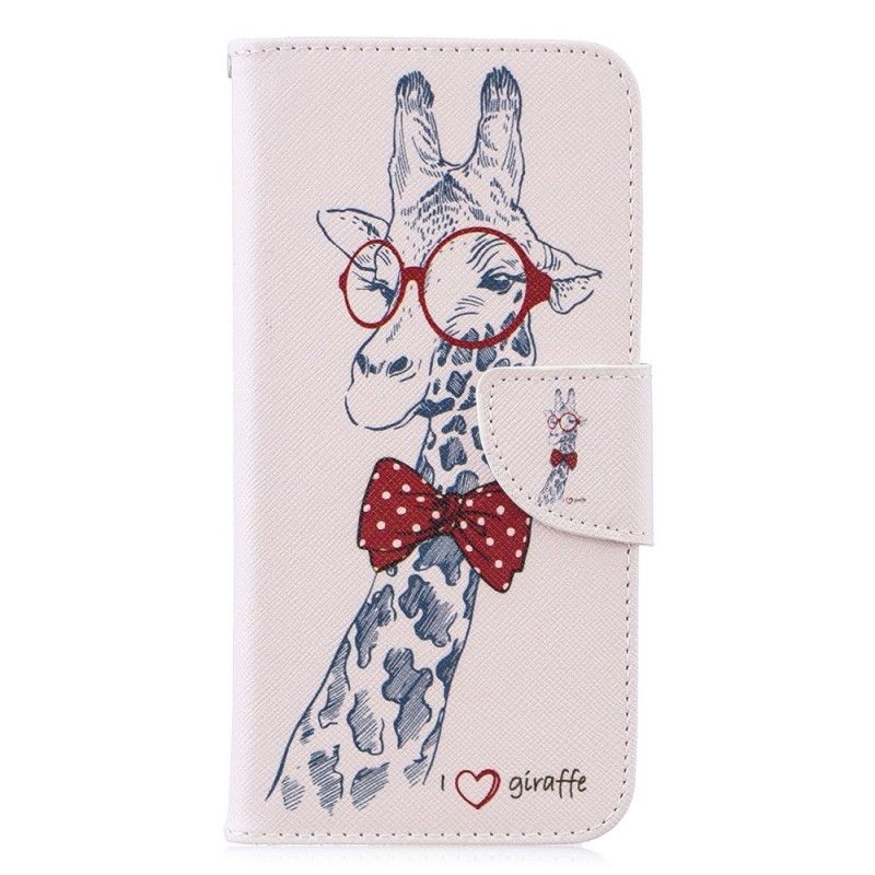 Étui Housse Huawei P30 Lite Girafe Intello