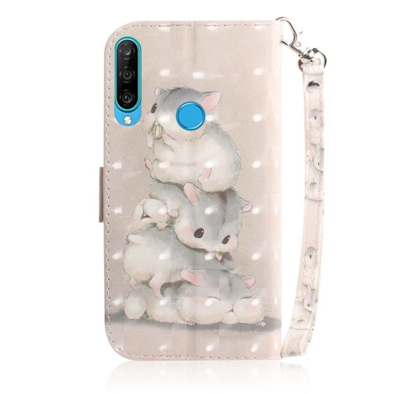 Housse Huawei P30 Lite Hamsters À Lanière