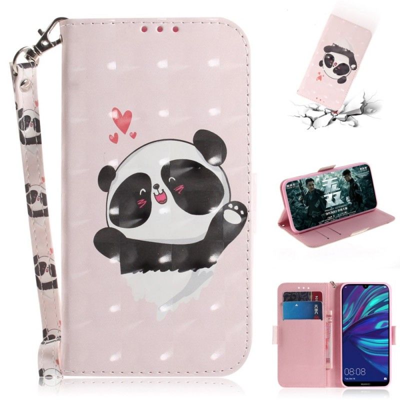 Housse Huawei P30 Lite Panda Love À Lanière