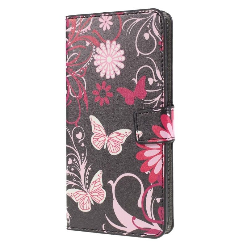 Housse Huawei P30 Lite Papillons Et Fleurs