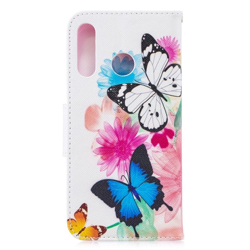 Housse Huawei P30 Lite Papillons Et Fleurs Peints