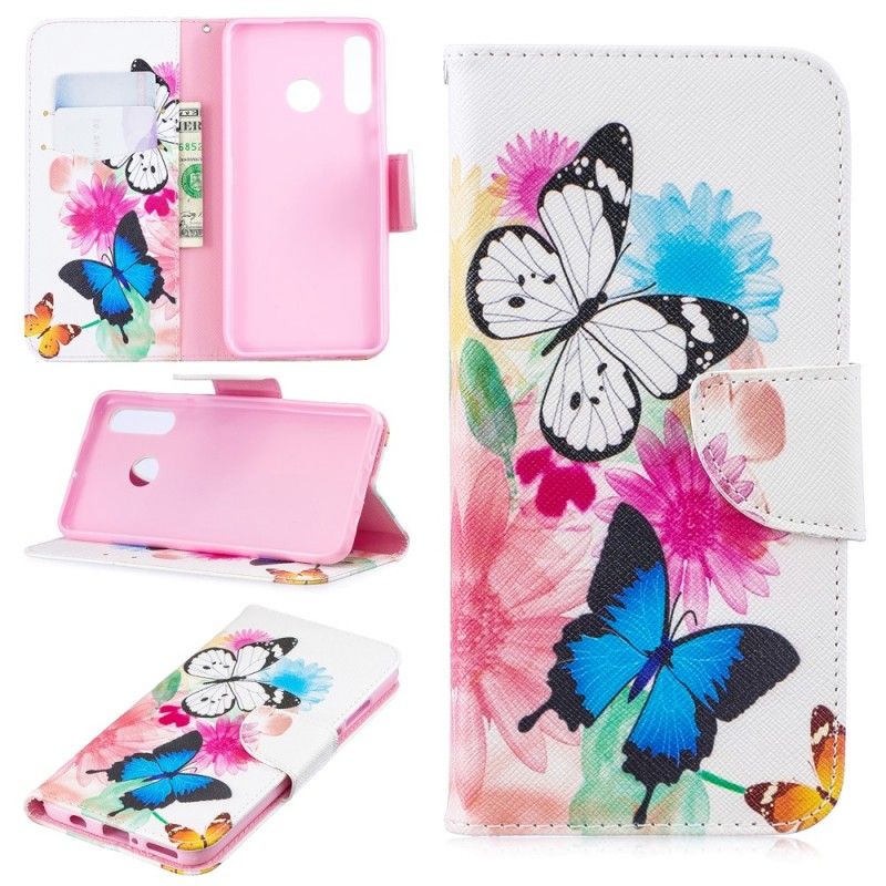 Housse Huawei P30 Lite Papillons Et Fleurs Peints