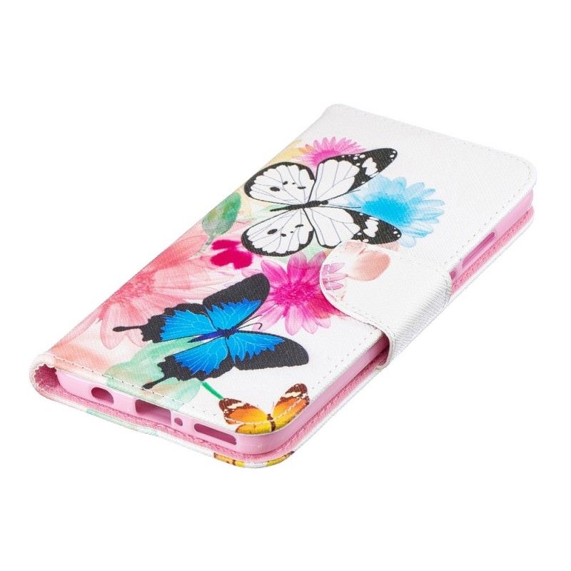 Housse Huawei P30 Lite Papillons Et Fleurs Peints