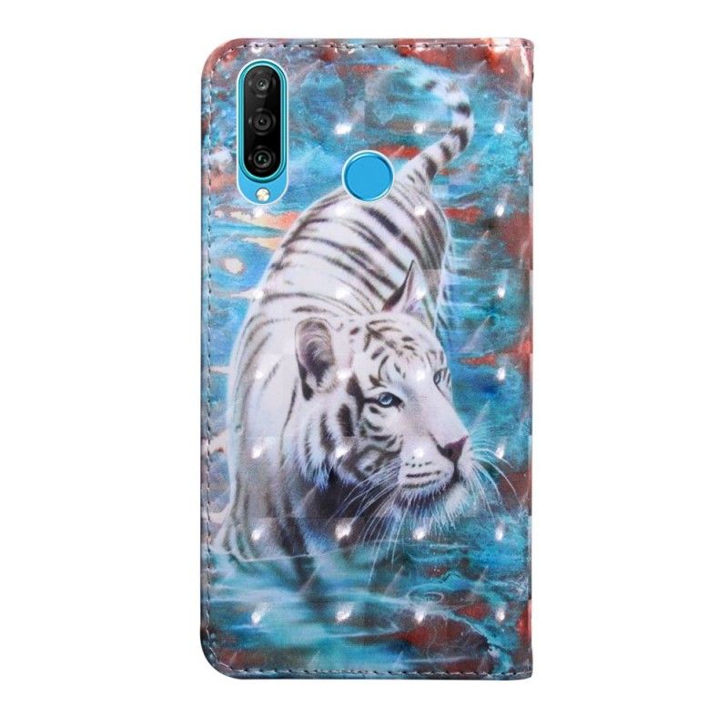 Housse Huawei P30 Lite Tigre Dans L'eau