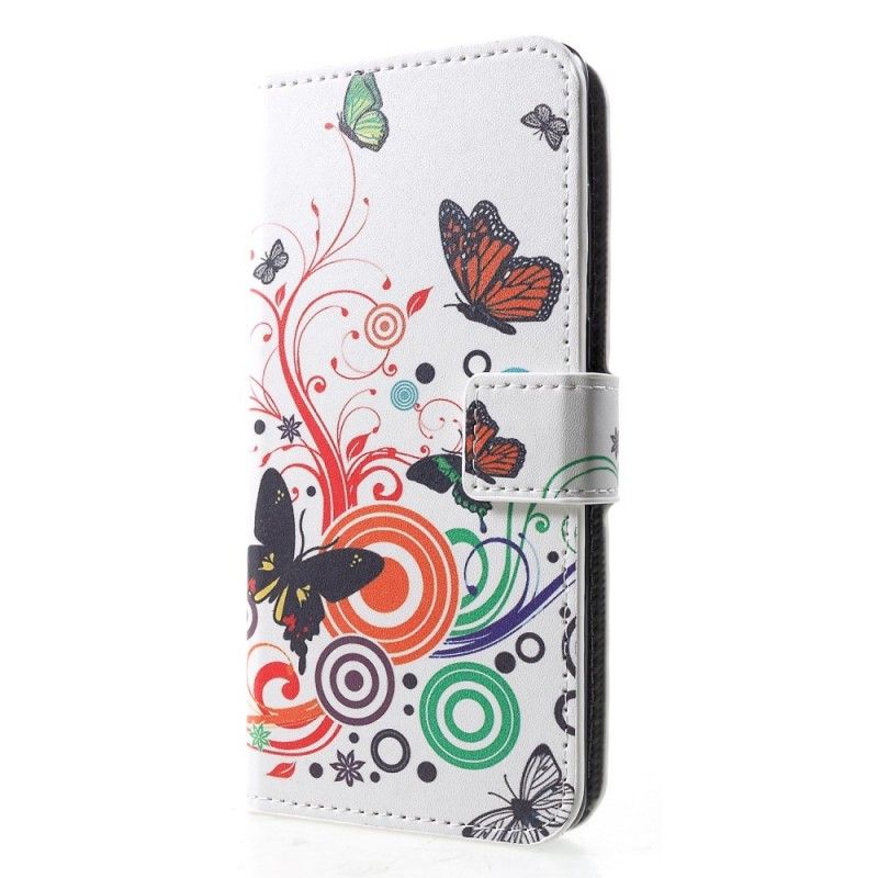 Housse Huawei P30 Papillons Et Fleurs