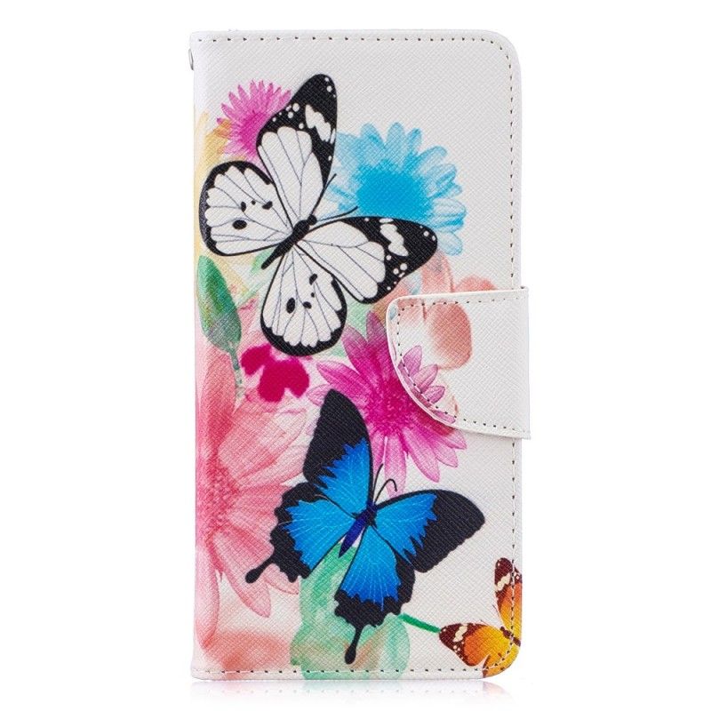 Housse Huawei P30 Papillons Et Fleurs Peints