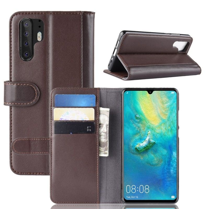 Housse Huawei P30 Pro Cuir Fendu