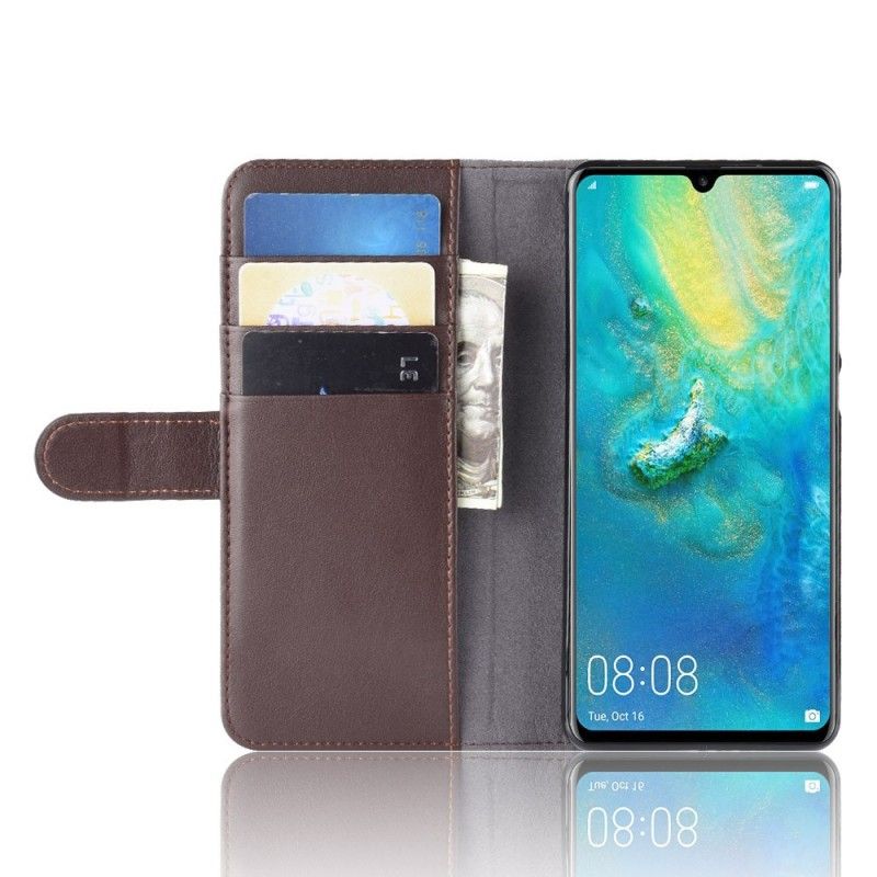 Housse Huawei P30 Pro Cuir Fendu