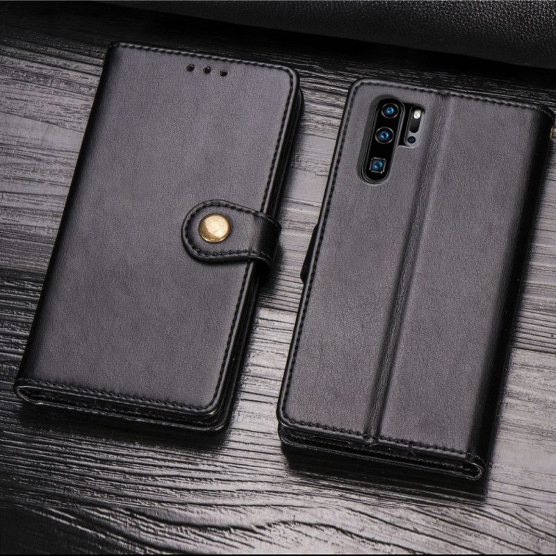 Housse Huawei P30 Pro Simili Cuir Et Fermoir Vintage