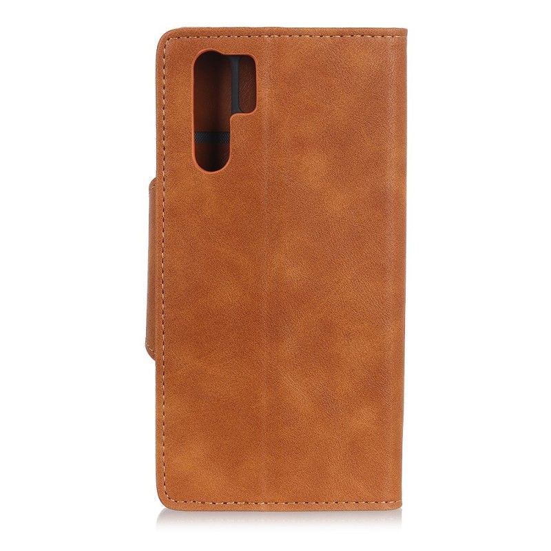 Housse Huawei P30 Pro Simili Cuir Vintage Bouton