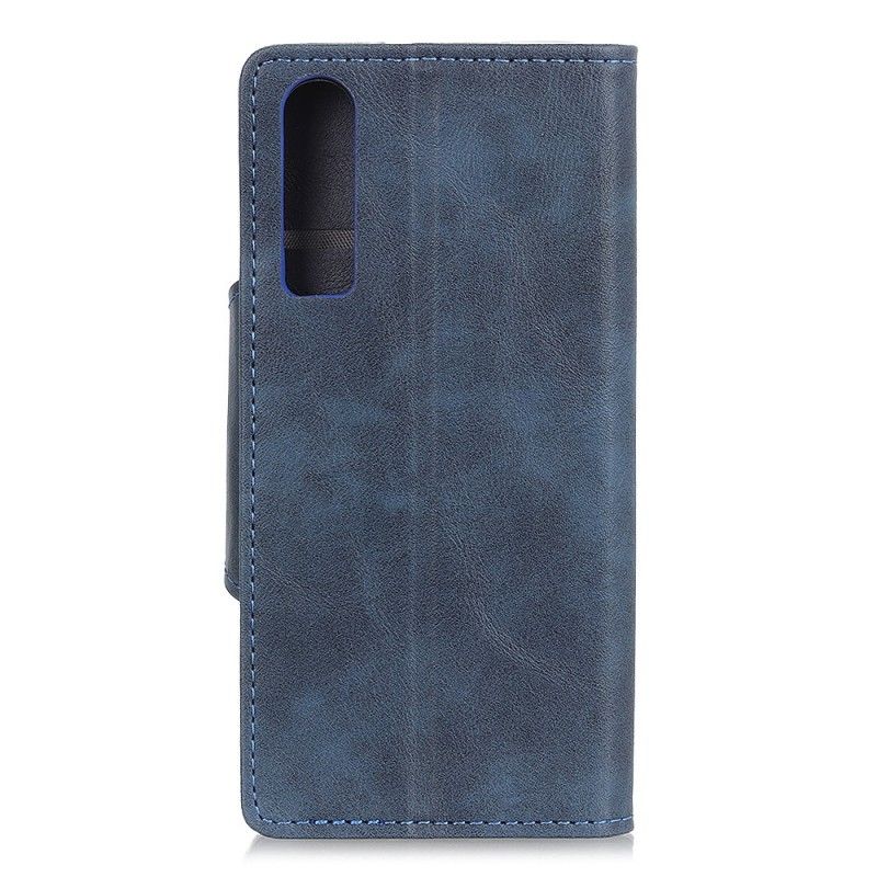 Housse Huawei P30 Simili Cuir Vintage Bouton