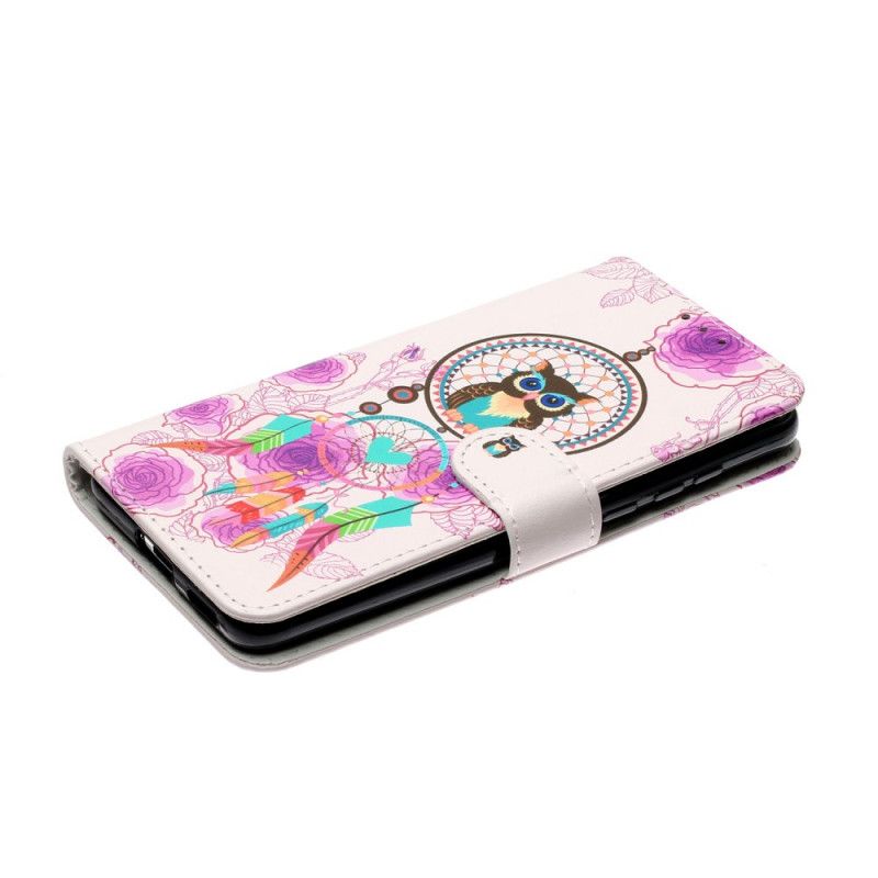 Housse Huawei P40 Attrape Rêves Hibou Avec Fleurs