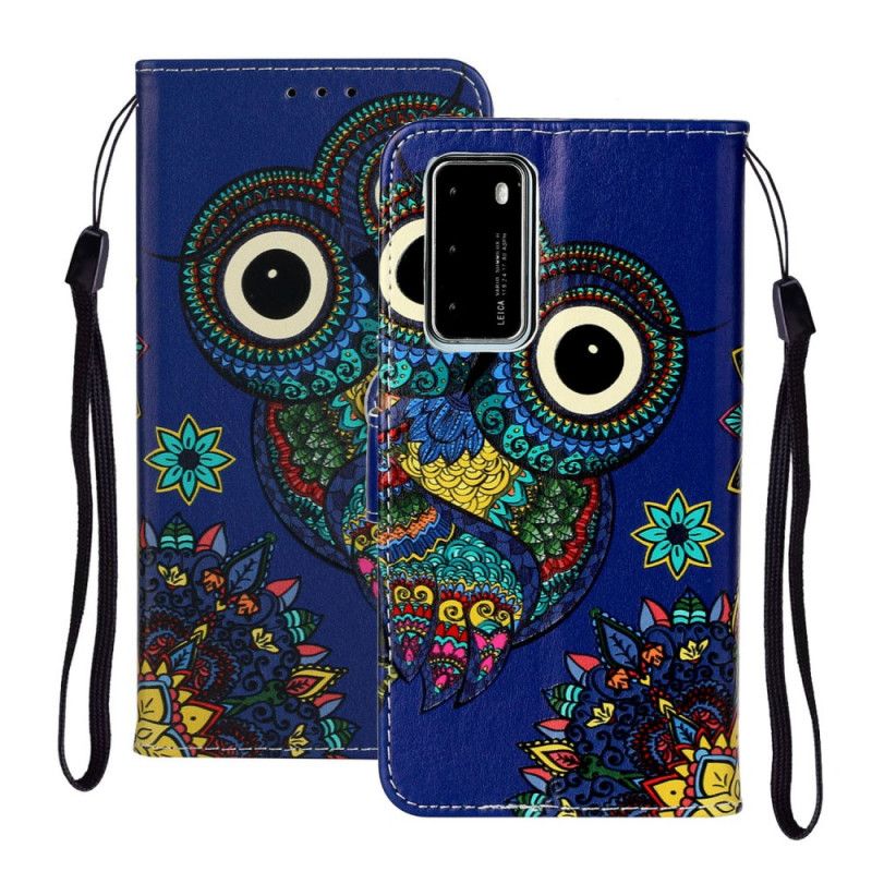 Housse Huawei P40 Hibou En Mandala