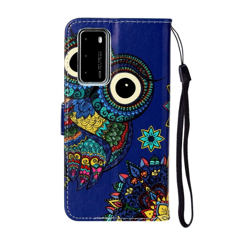 Housse Huawei P40 Hibou En Mandala