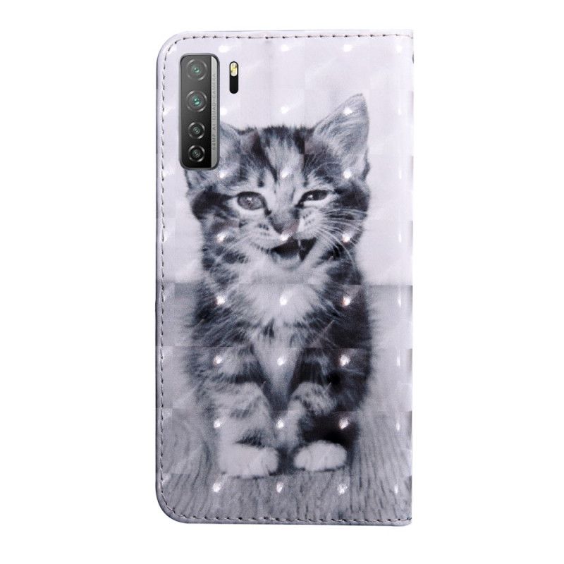 Housse Huawei P40 Lite 5g Chat Noir Et Blanc