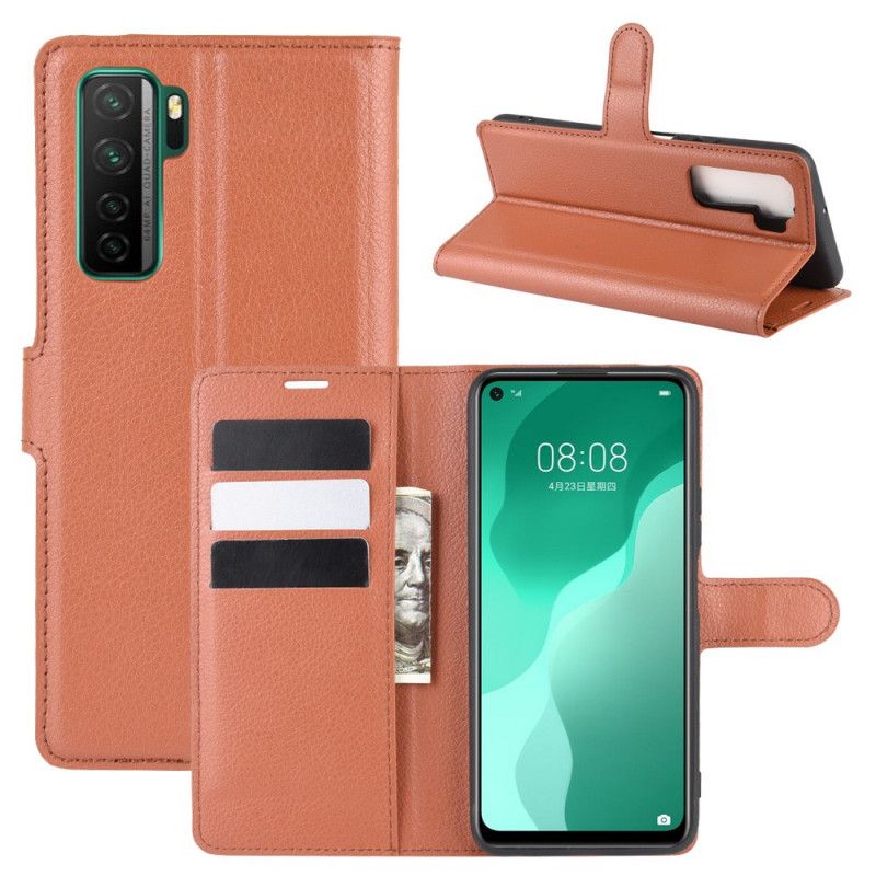 Housse Huawei P40 Lite 5g Simili Cuir Litchi Classique