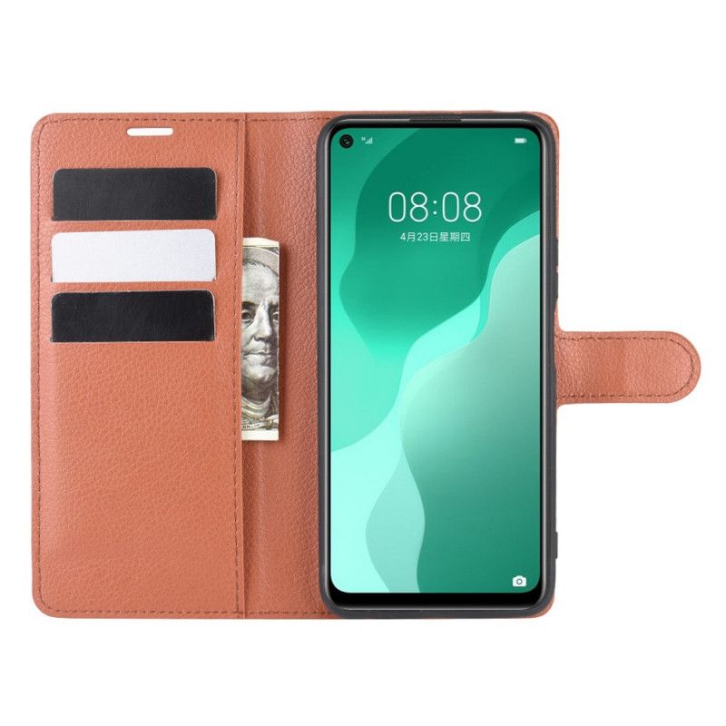 Housse Huawei P40 Lite 5g Simili Cuir Litchi Classique