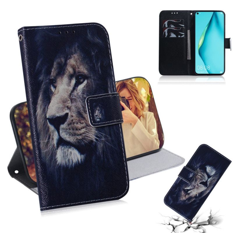 Étui Housse Huawei P40 Lite Dreaming Lion