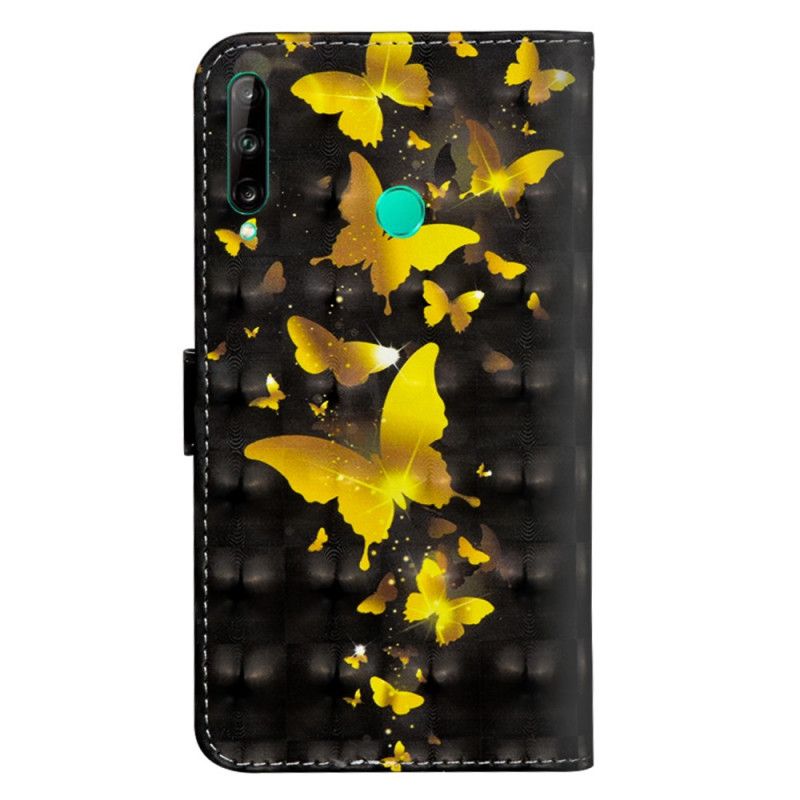 Housse Huawei P40 Lite E Papillons Jaunes