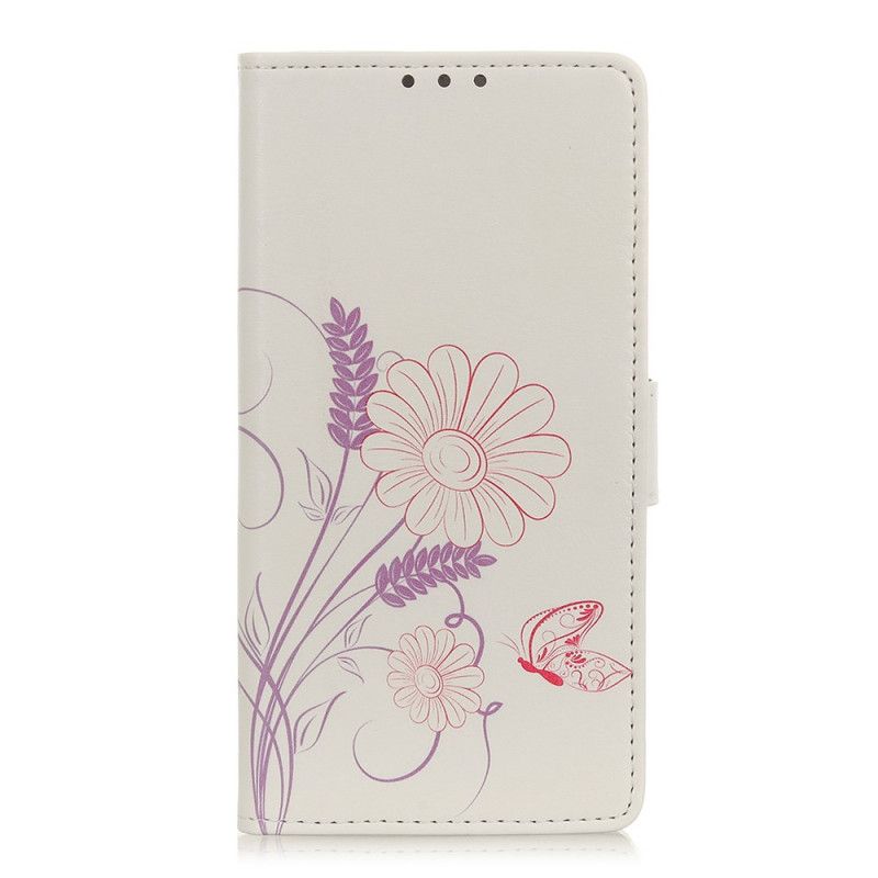 Housse Huawei P40 Lite E / Y7p Dessin Papillons Et Fleurs