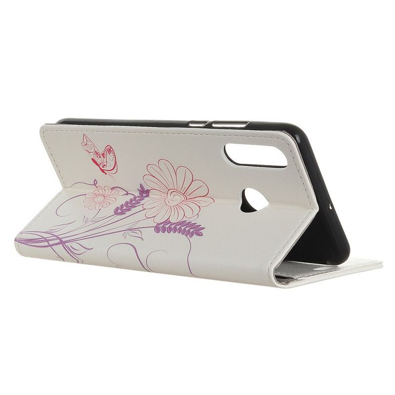 Housse Huawei P40 Lite E / Y7p Dessin Papillons Et Fleurs