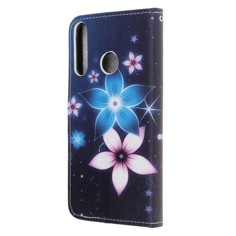 Housse Huawei P40 Lite E / Y7p Fleurs Lunaires À Lanière