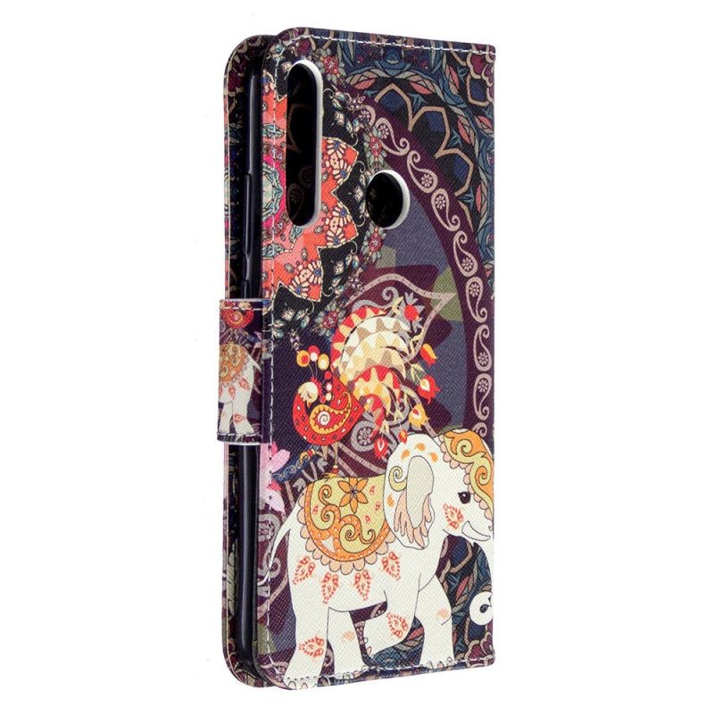 Étui Housse Huawei P40 Lite E / Y7p Mandala Éléphants Ethniques