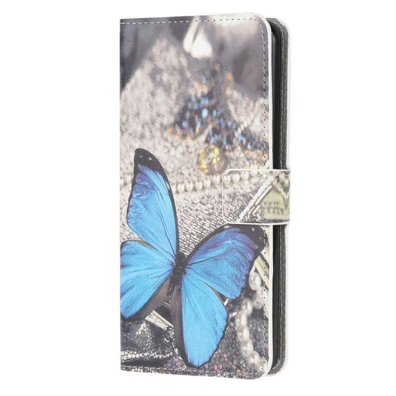 Housse Huawei P40 Lite E / Y7p Papillon Bleu