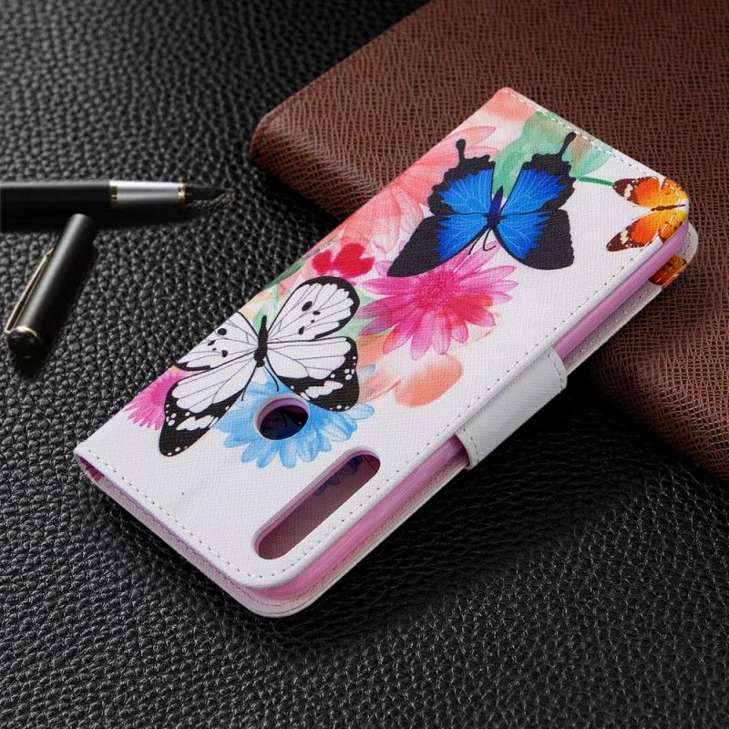 Housse Huawei P40 Lite E / Y7p Papillons Et Fleurs Peints