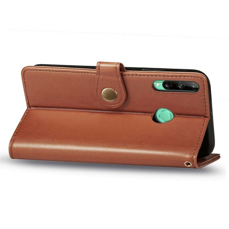 Housse Huawei P40 Lite E / Y7p Simili Cuir et Fermoir Vintage