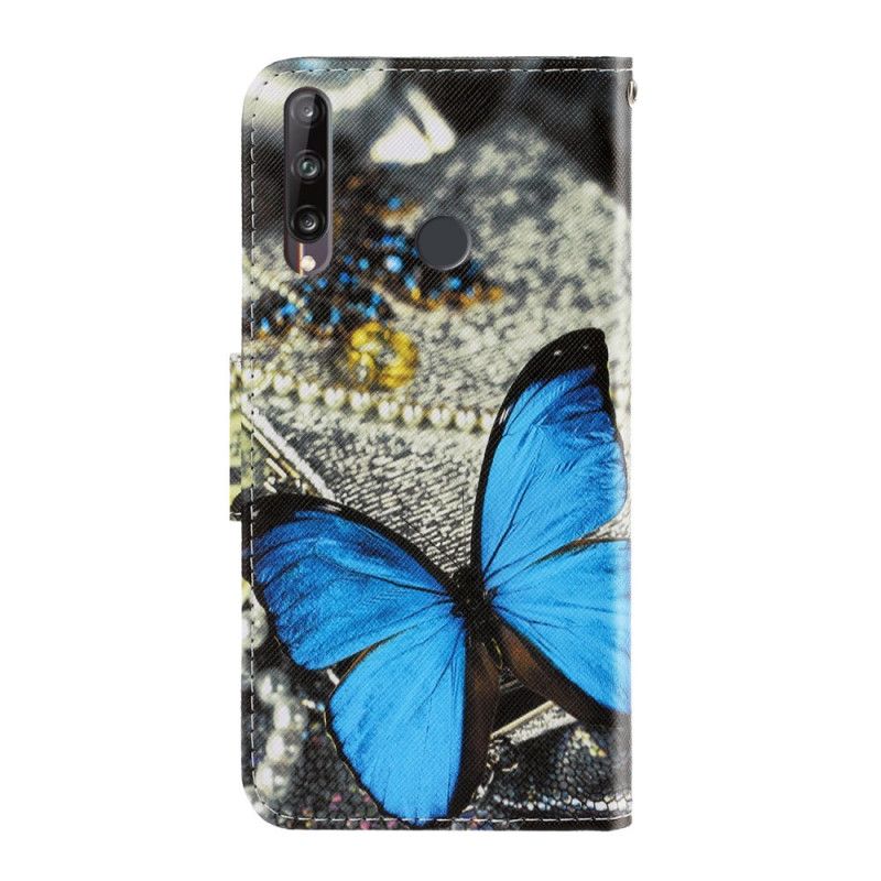 Housse Huawei P40 Lite E / Y7p Variations Papillons À Lanière