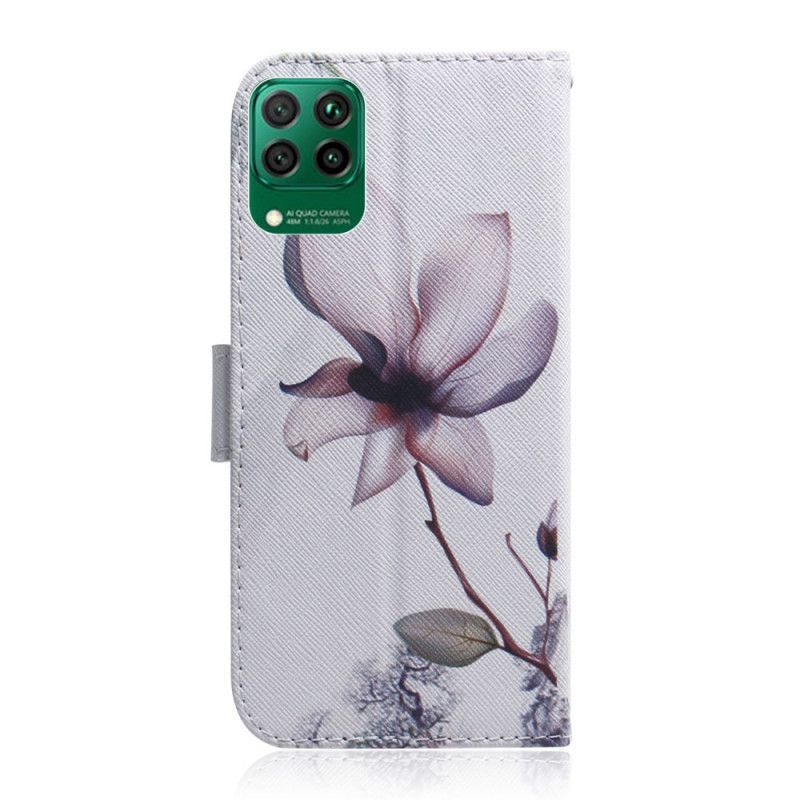 Housse Huawei P40 Lite Fleur Vieux Rose