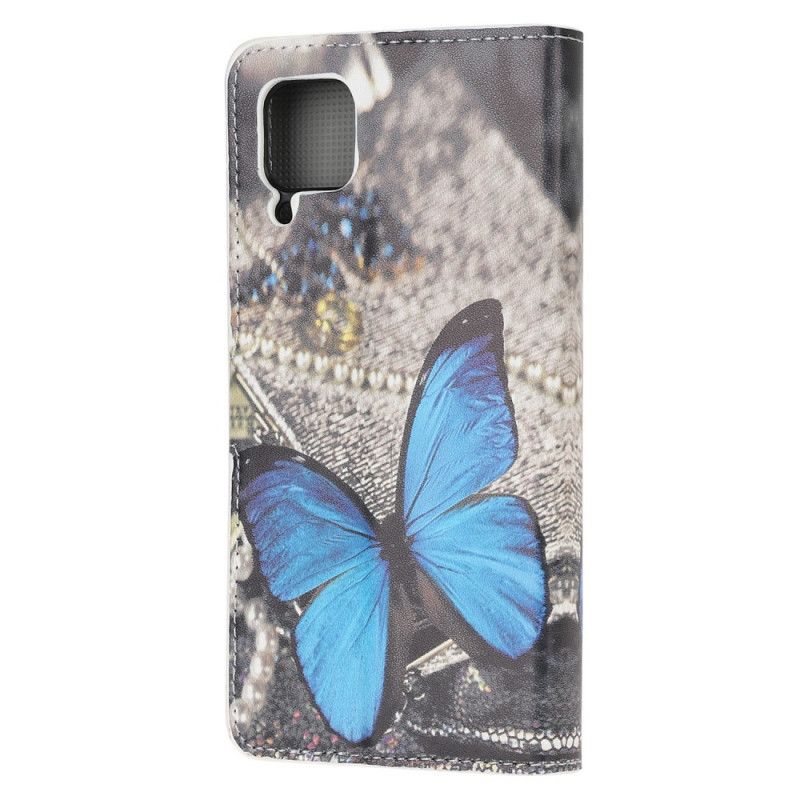 Housse Huawei P40 Lite Papillon Bleu