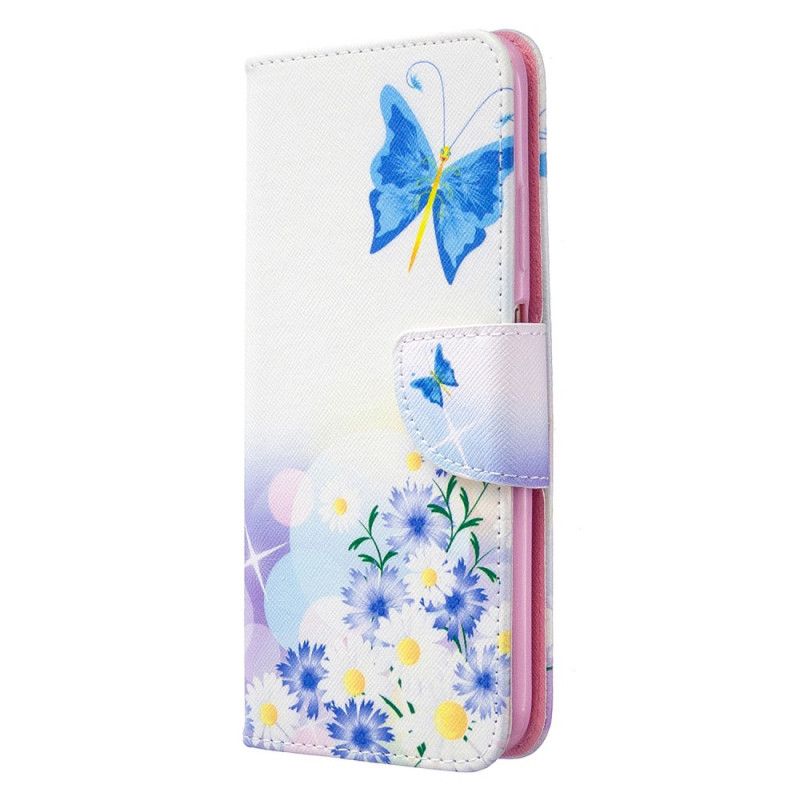 Housse Huawei P40 Lite Papillons Et Fleurs Peints