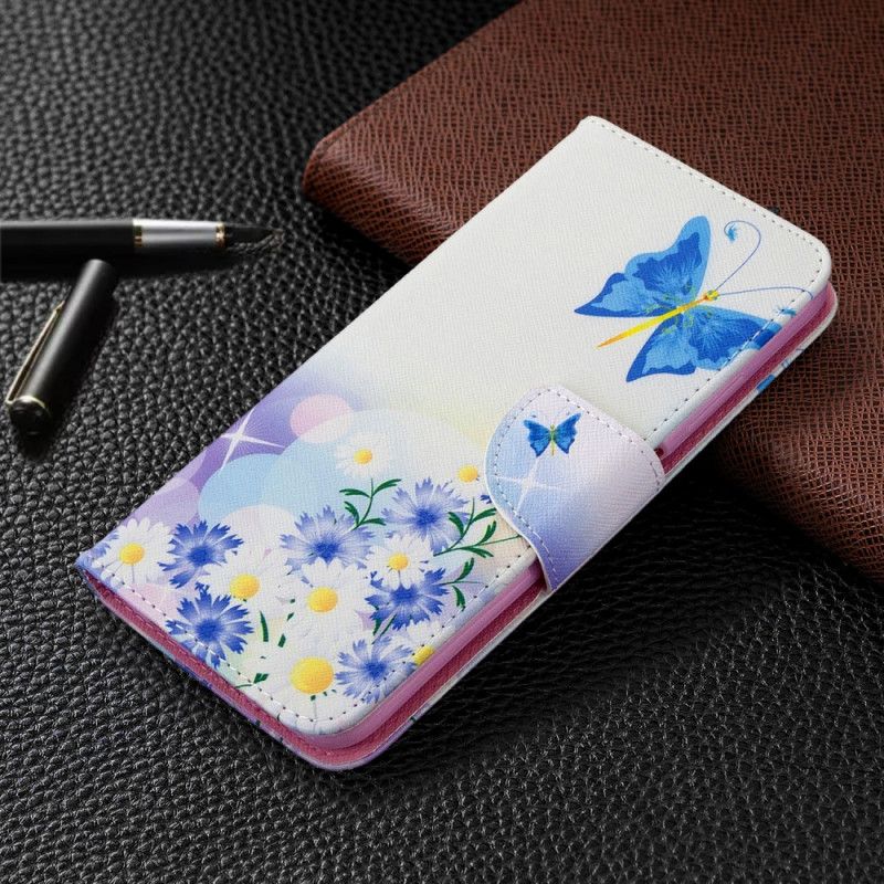 Housse Huawei P40 Lite Papillons Et Fleurs Peints